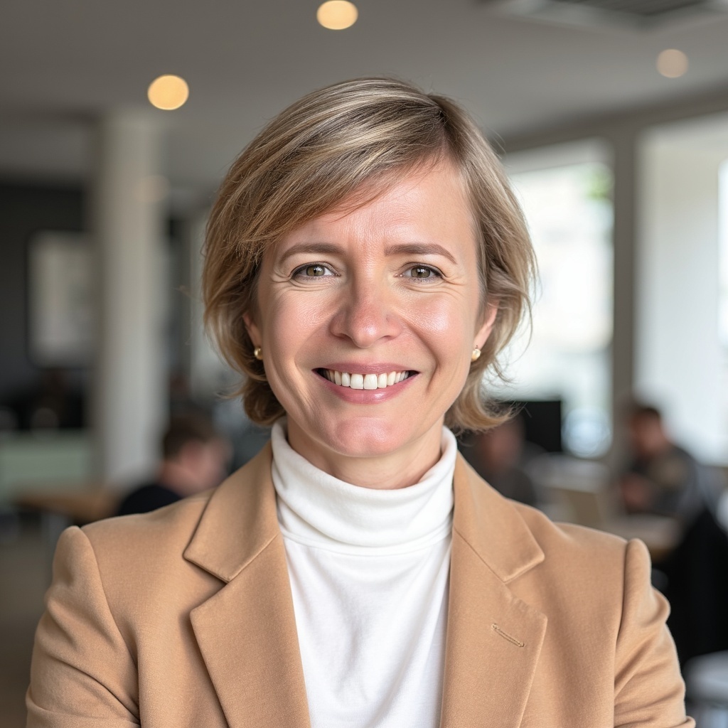 Caroline Headshot 1 - Tan Jacket